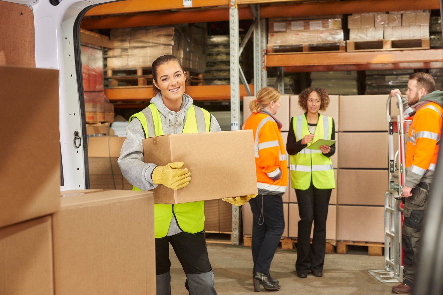 female warehouse worker