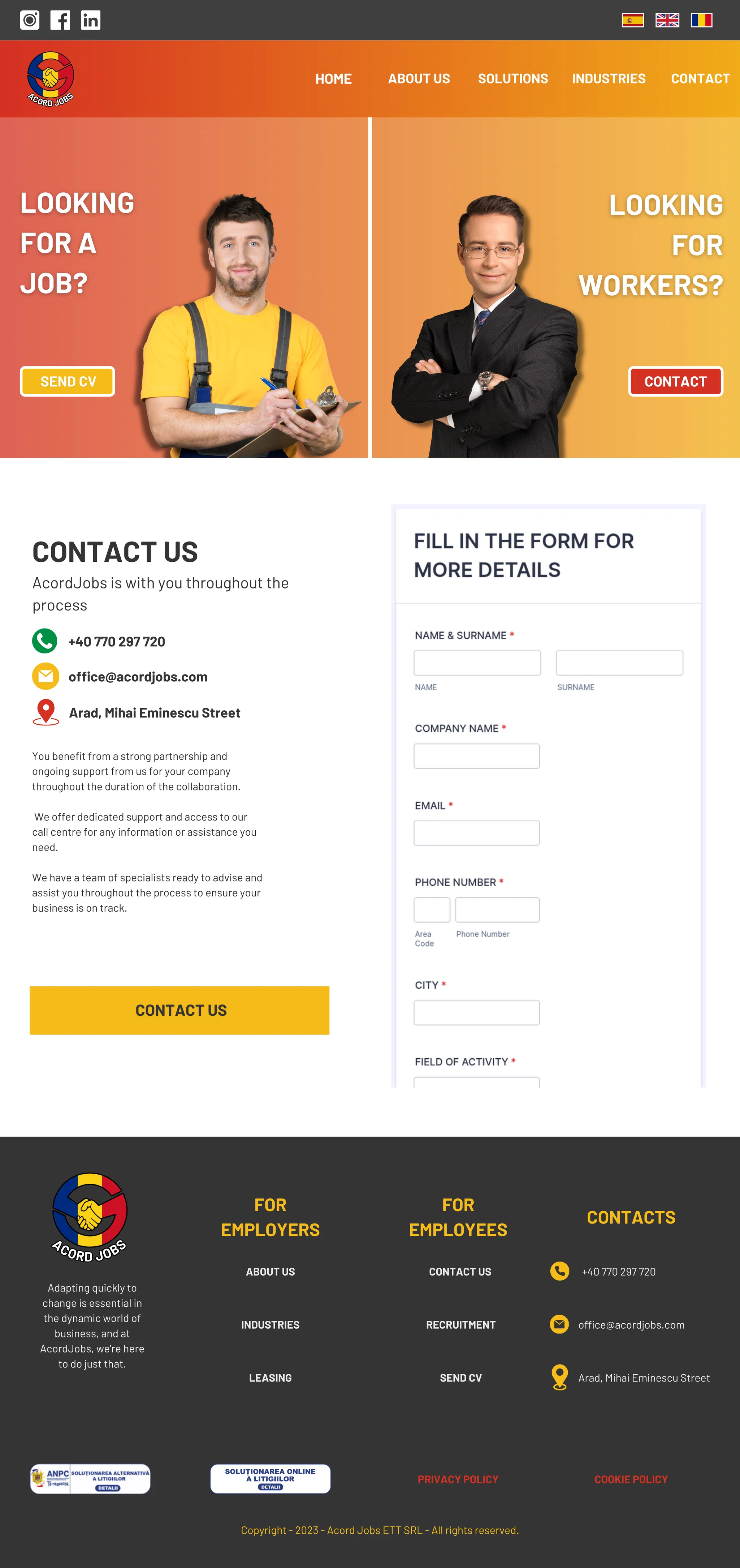 CONTACT US - AcordJobs