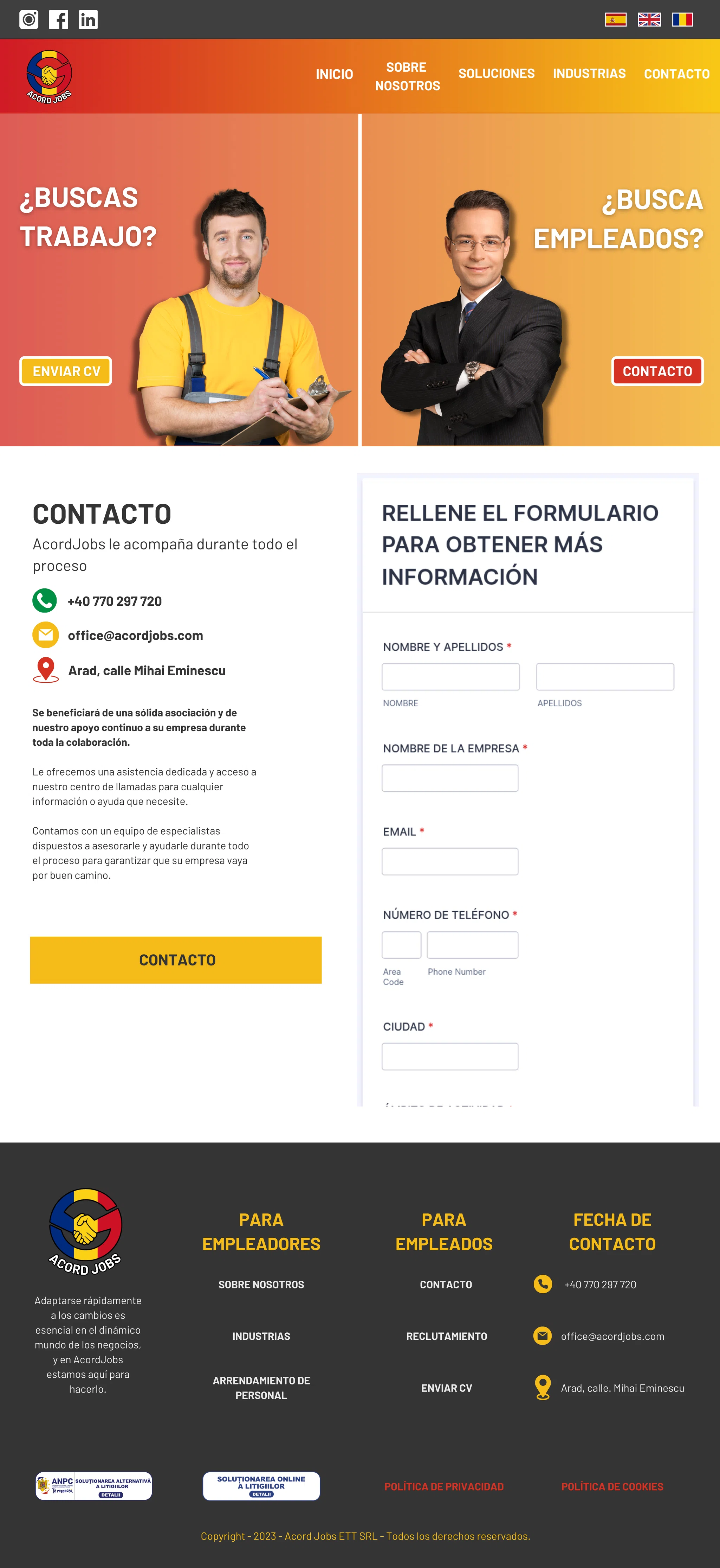 CONTACTO - AcordJobs