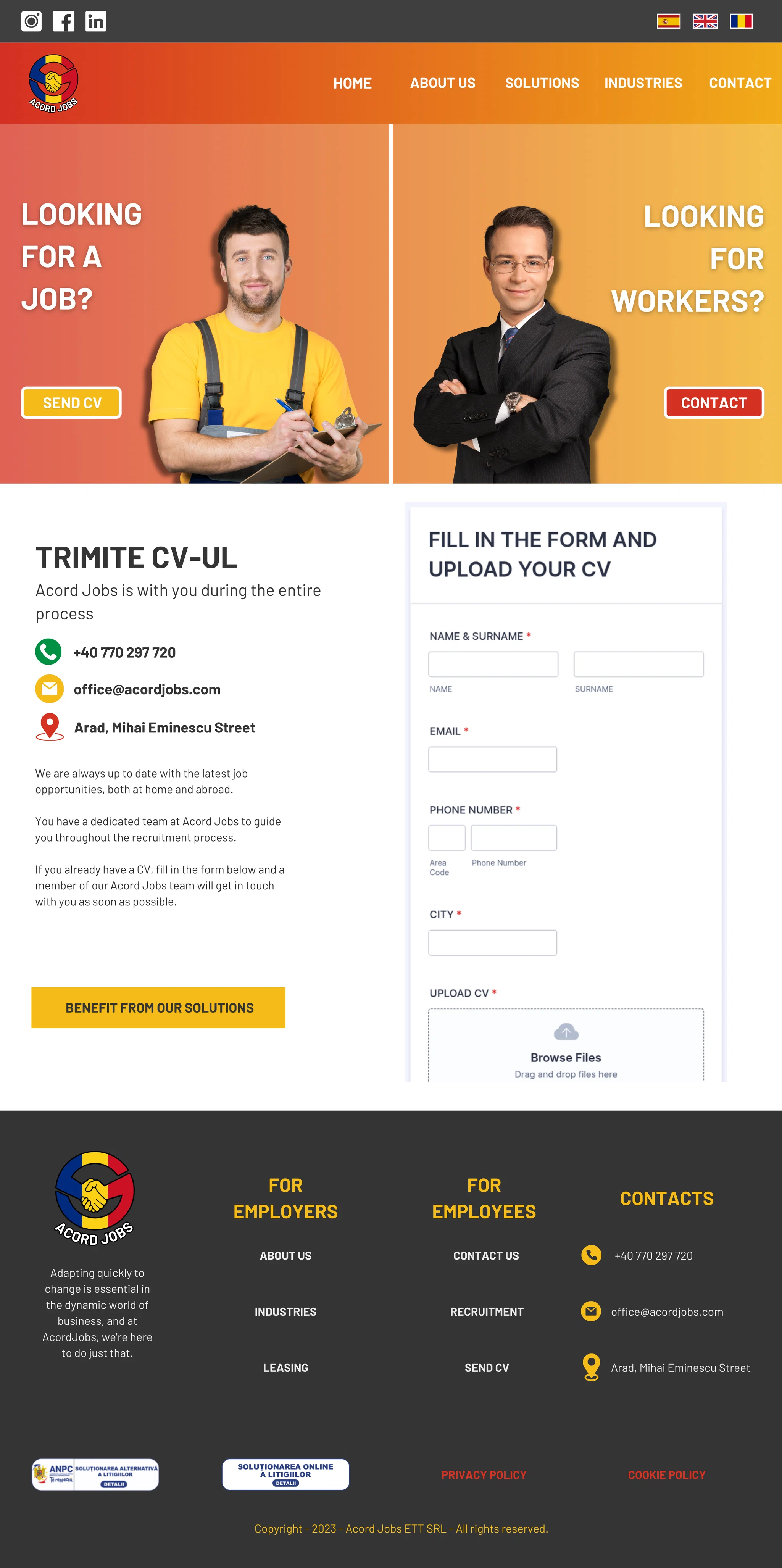 SEND CV - AcordJobs